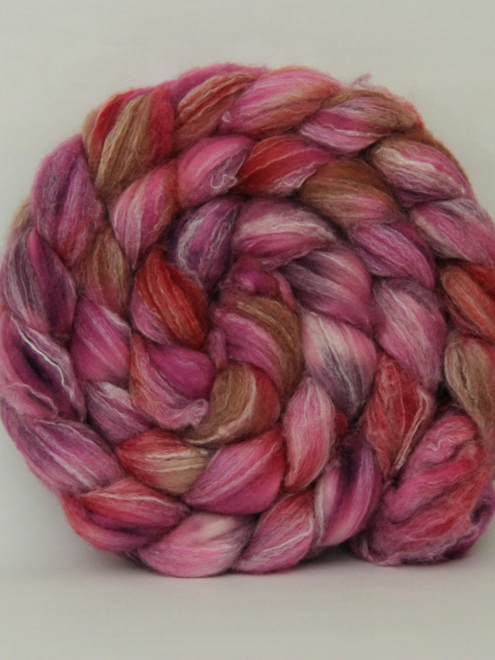Superwash Merino Wool Bamboo Nylon Hand Dyed Roving Combed Top for Spinning 9102